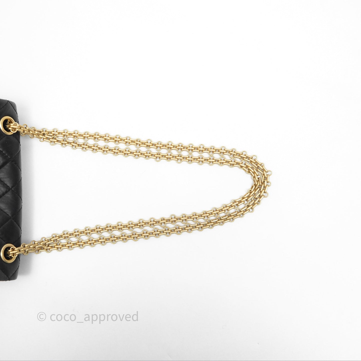 Chanel Mini Reissue 224 Black Aged Calfskin Gold Hardware