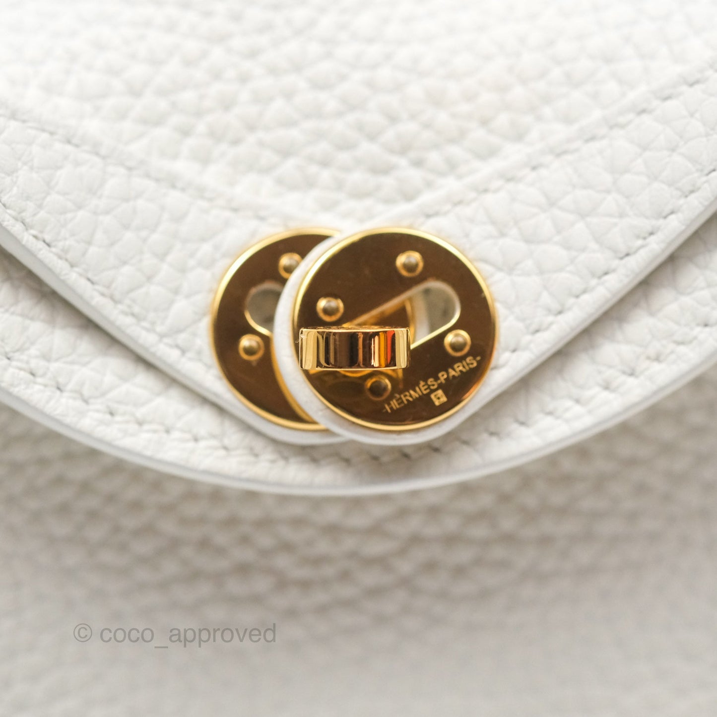 Hermès Mini Lindy 20 New White 0U Clemence Gold Hardware