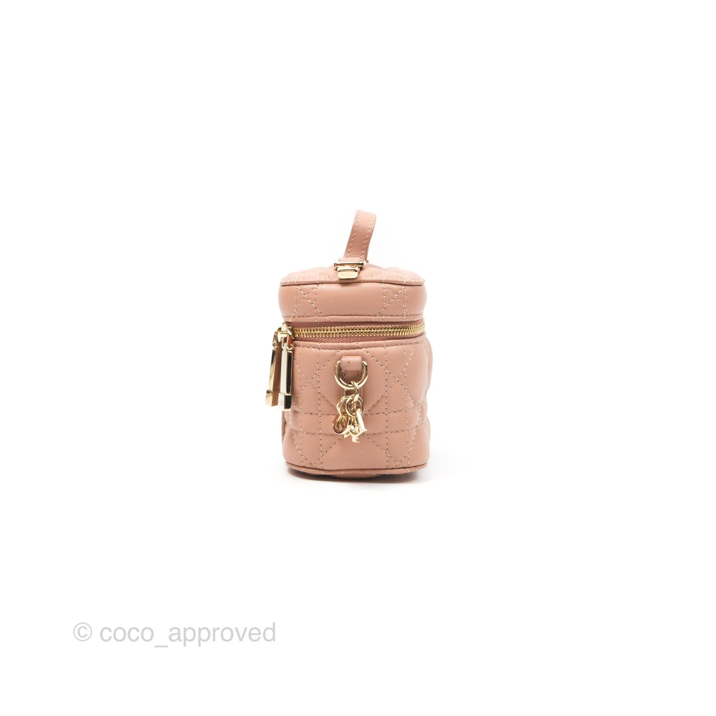 Christian Dior Micro Lady Dior Vanity Case Pink Cannage Lambskin