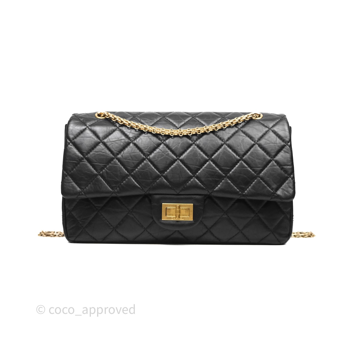 Chanel Reissue Quilted Aged Calfskin Black Aged Gold Hardware 227