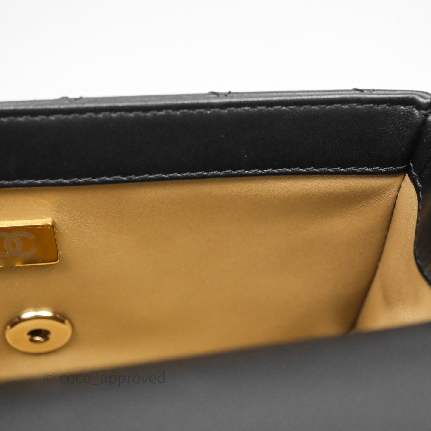 Chanel Ball Crush Mini Rectangular Black Lambskin Gold Hardware