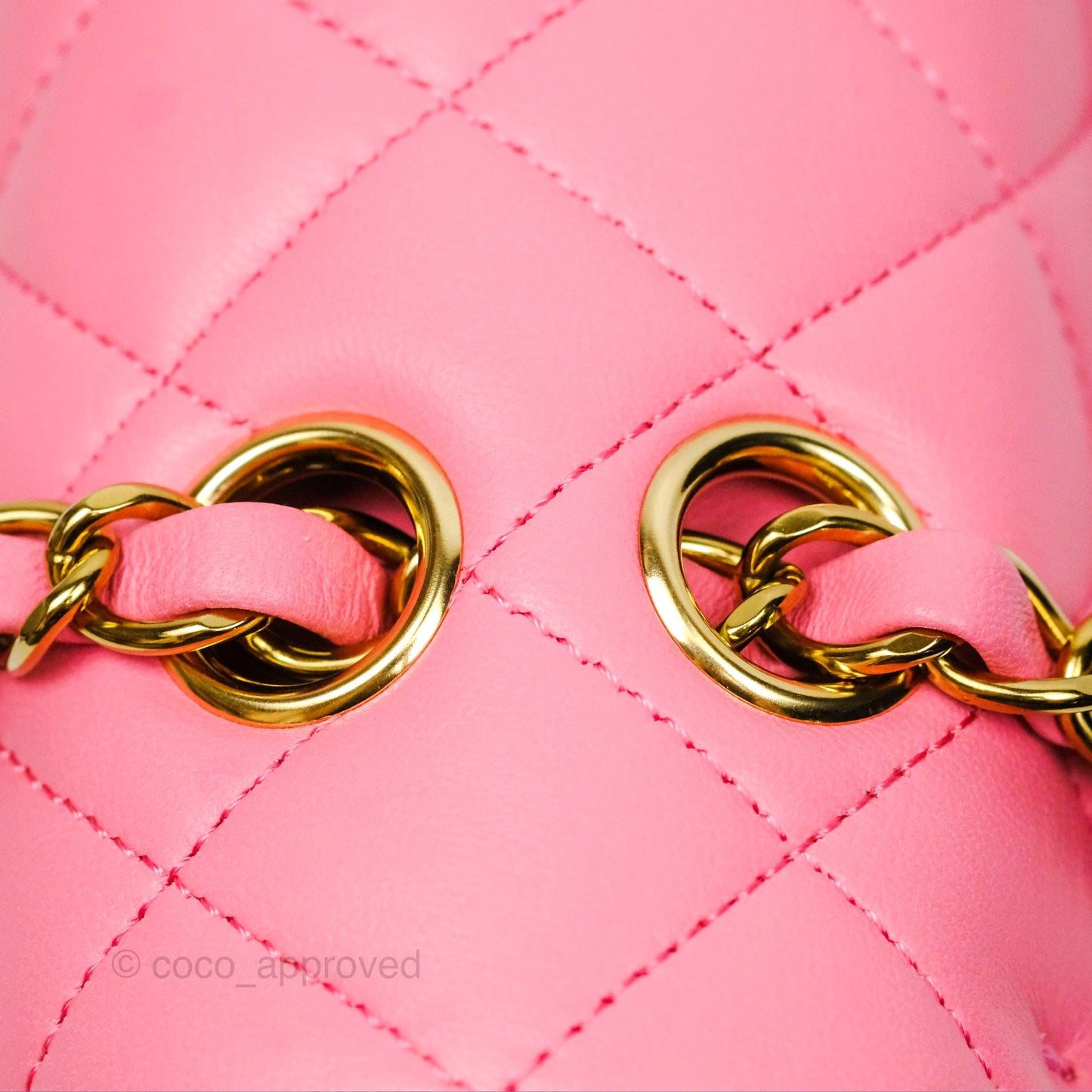 Chanel Small Classic Quilted Flap Pink Lambskin Gold Hardware
