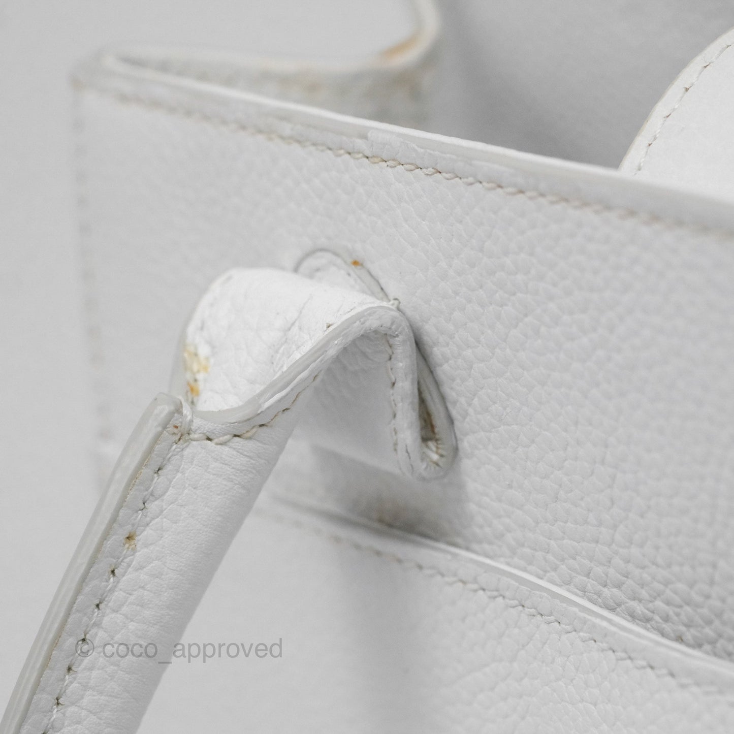 Chanel Mini Neo Executive Shopper Tote White Grained Calfskin Silver Hardware