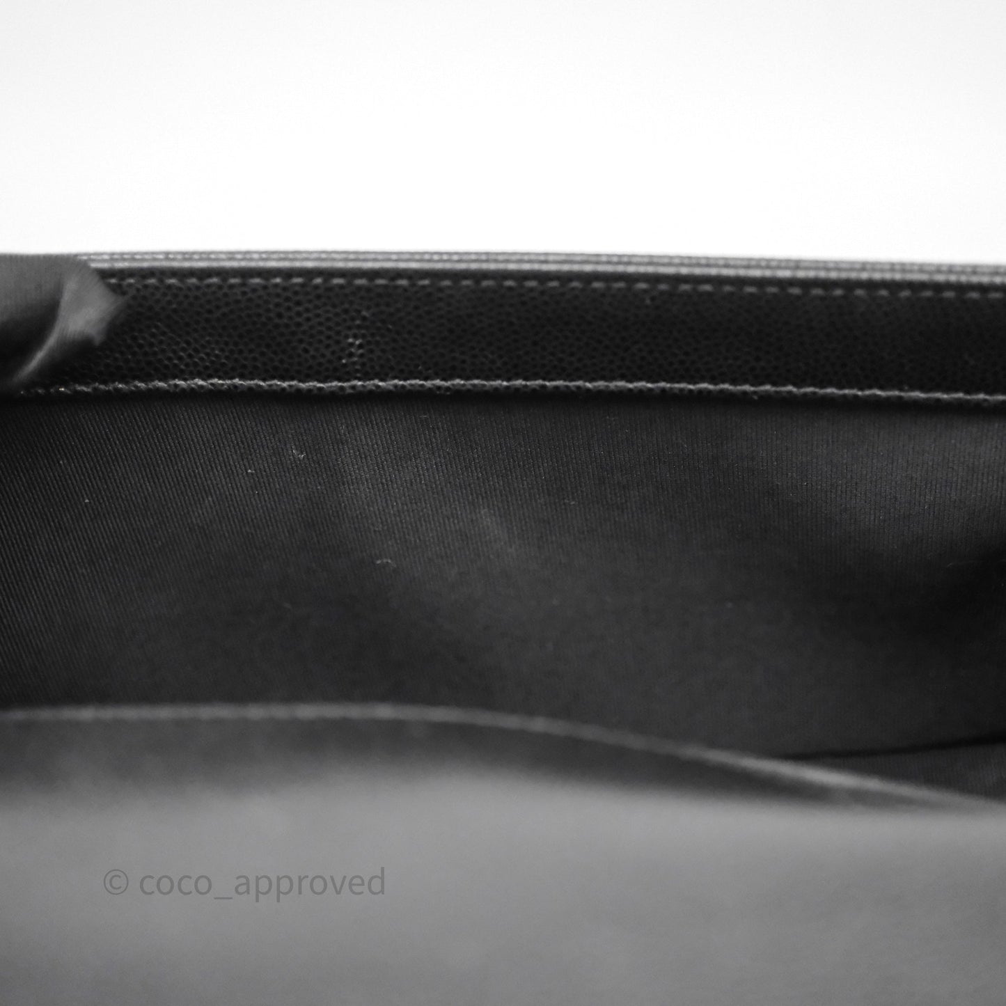 Chanel Quilted Medium Boy Black Caviar Ruthenium Hardware