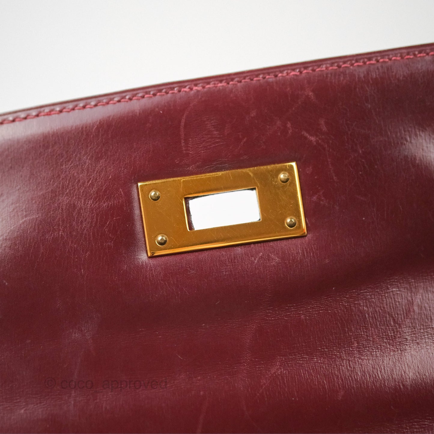 Hermès Kelly Sellier 28 Box Rouge Gold Hardware