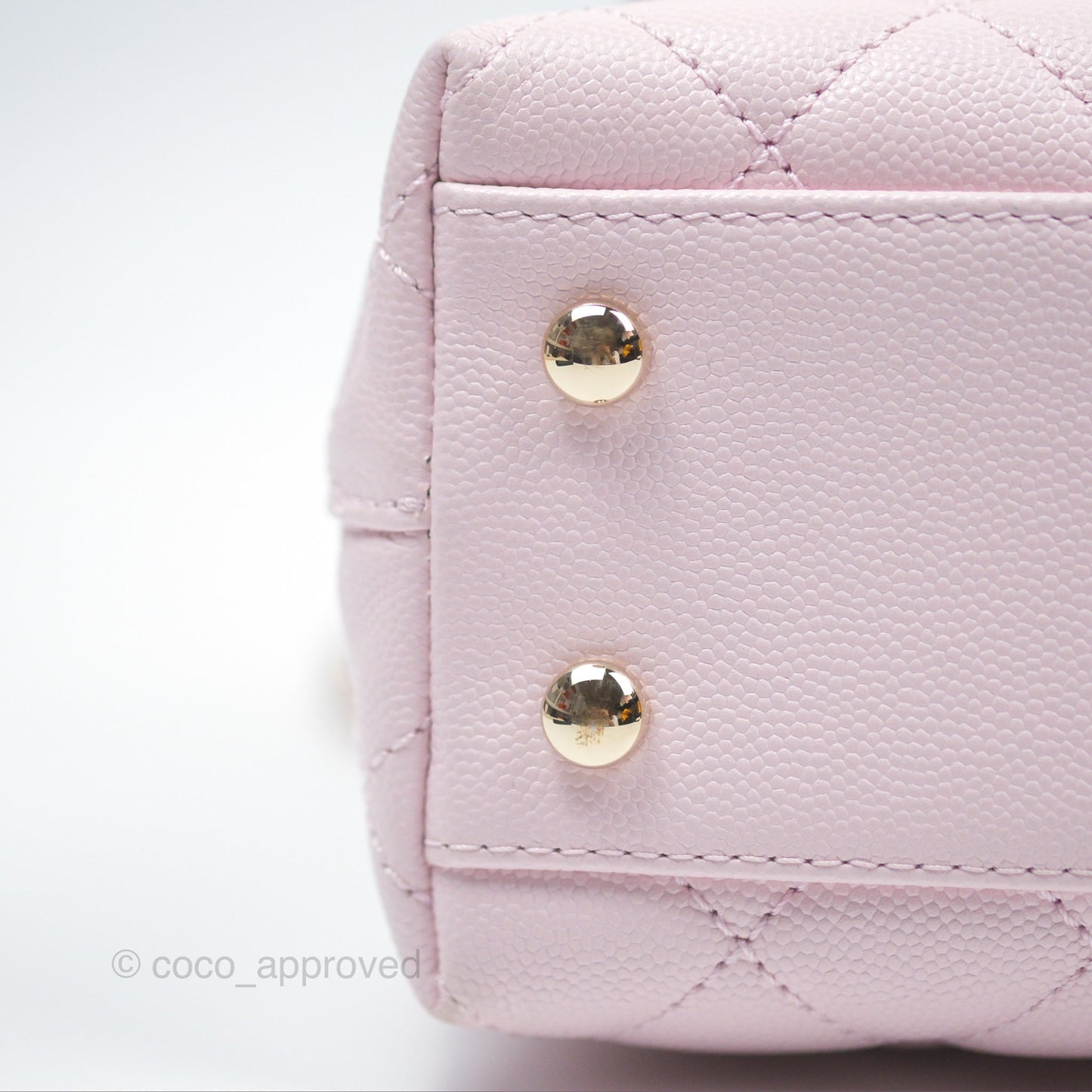 Chanel Small Coco Handle Light Pink Caviar Gold Hardware