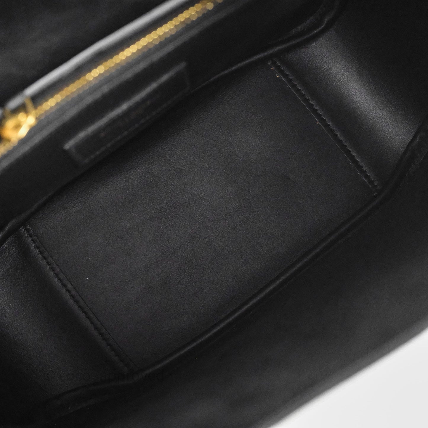 Saint Laurent LE 5 à 7 Supple Small Black Grained Leather Gold Hardware