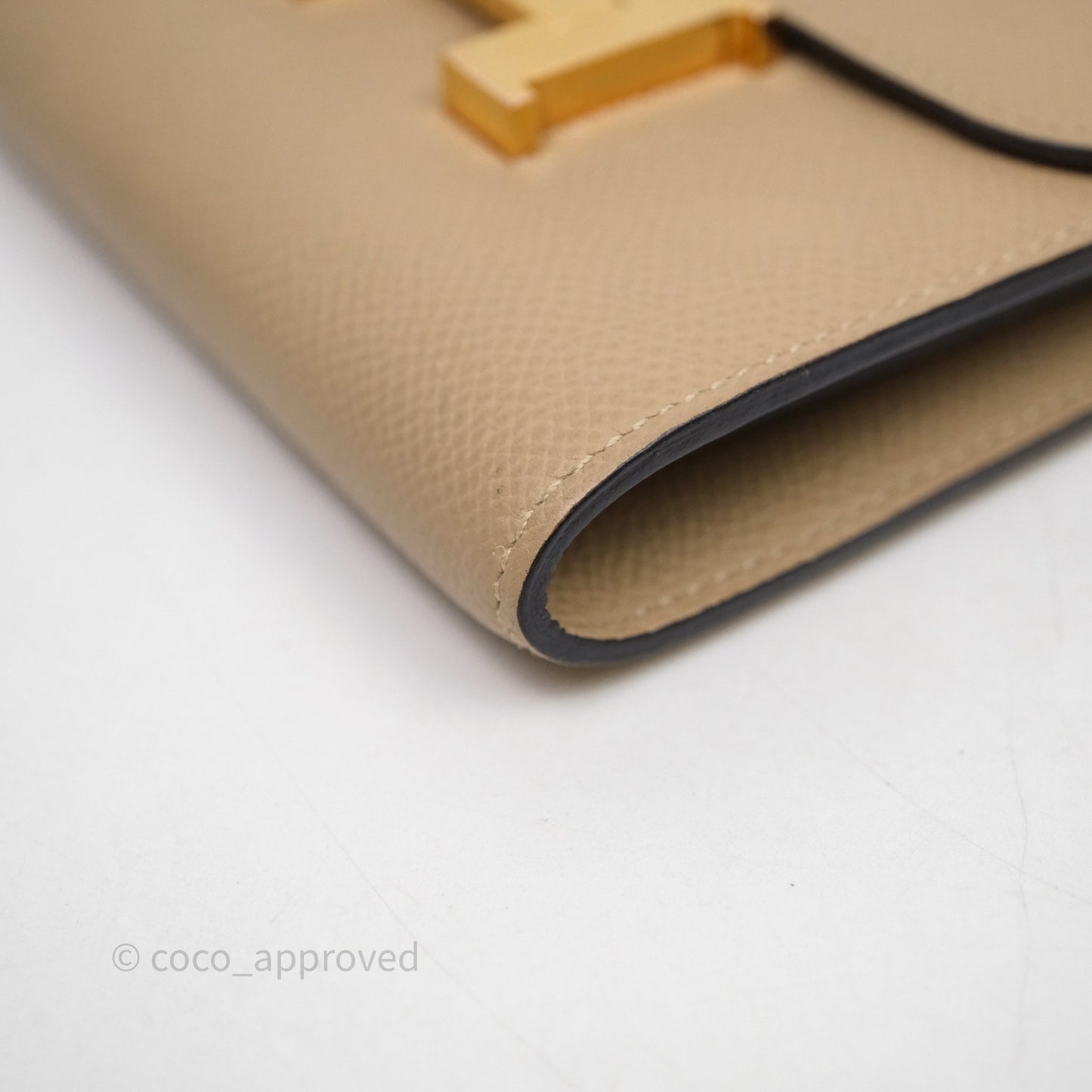 Hermès Constance Short Wallet Trench Epsom Gold Hardware