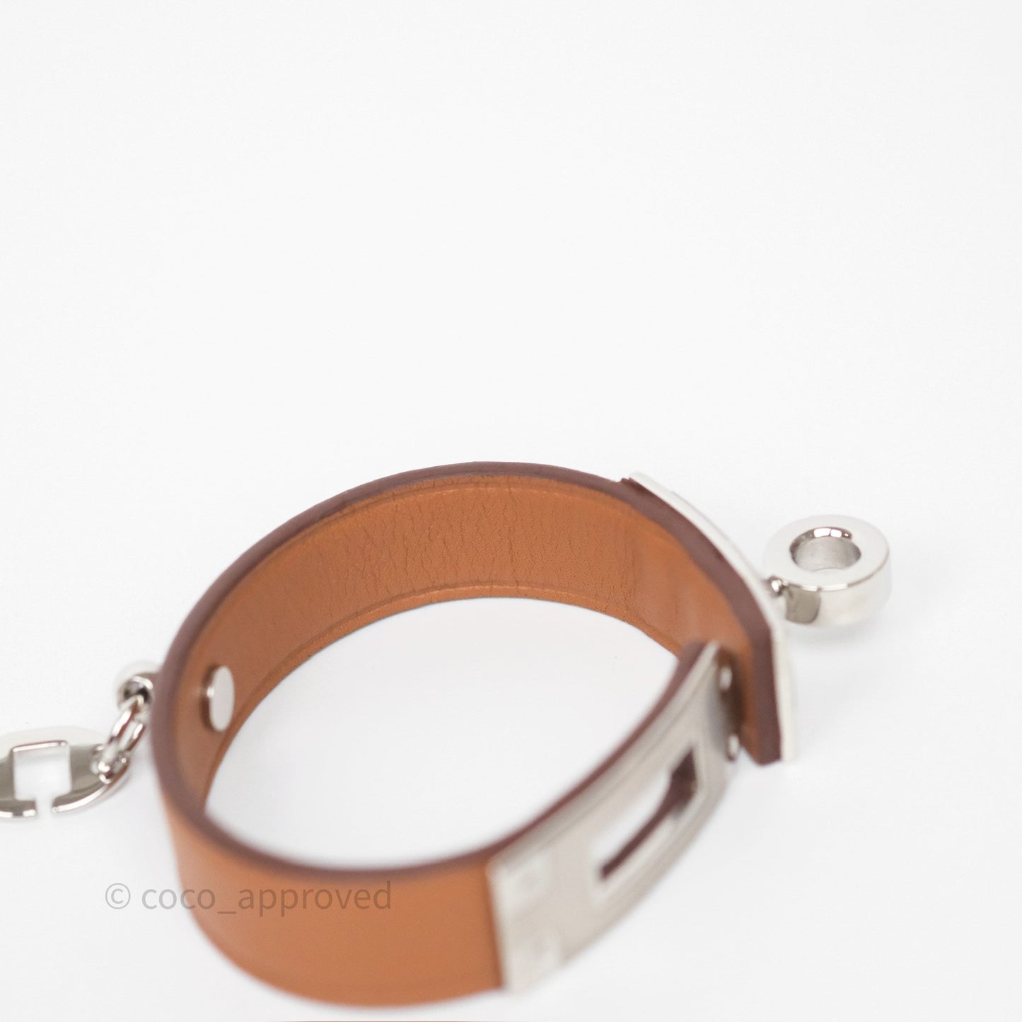Hermès Kelly Glove Clip Gold Swift Palladium Hardware