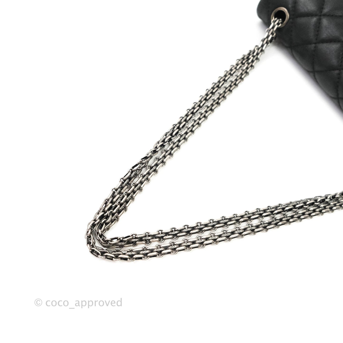 Chanel Reissue Quilted Aged Calfskin Black Ruthenium Hardware 226