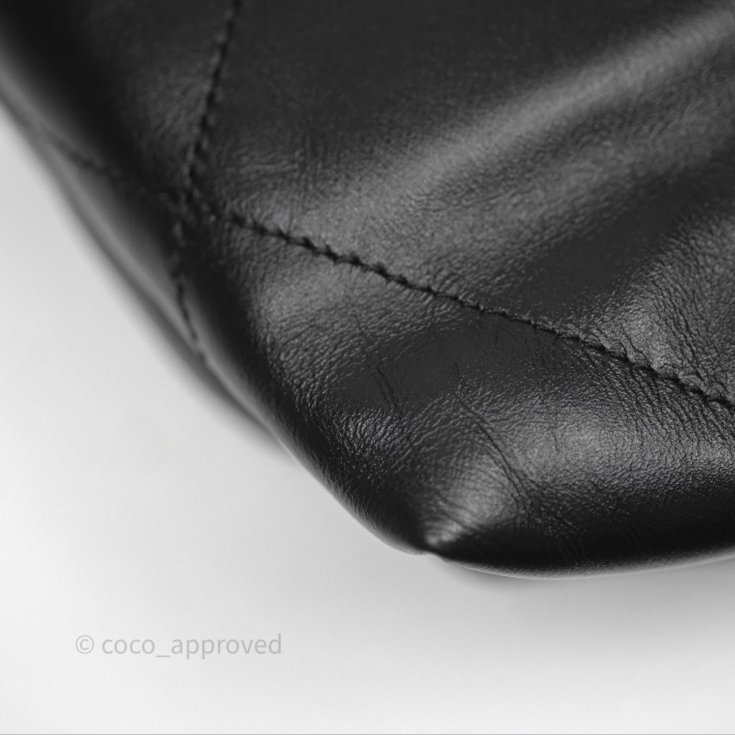 Chanel 22 Small Black Shiny Calfskin Aged Gold Hardware