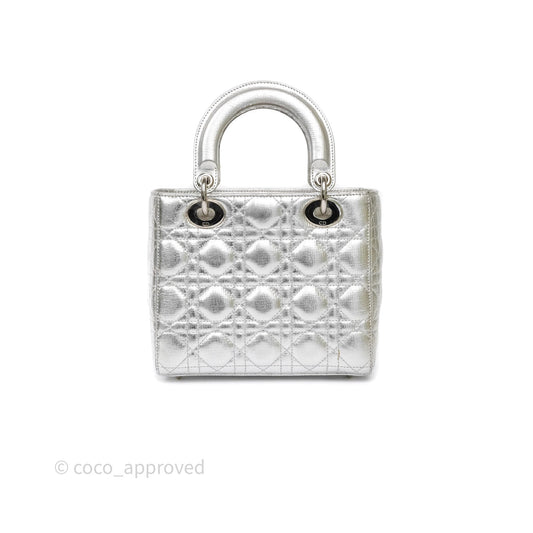 Dior My ABCDior Lady Dior Metallic Silver Cannage