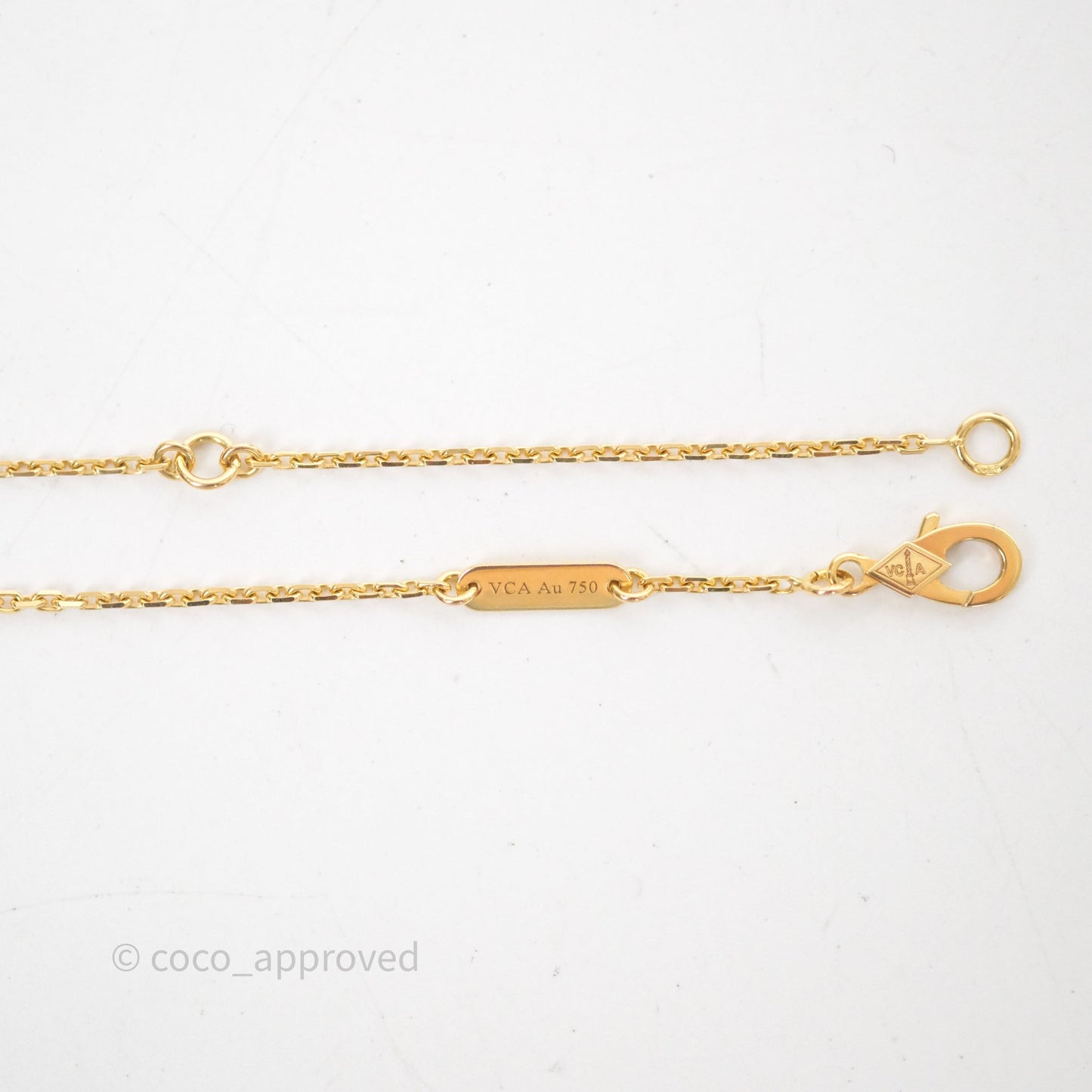 Van Cleef & Arpels Vintage Alhambra Pendant Necklace White Mother-of-pearl Yellow Gold