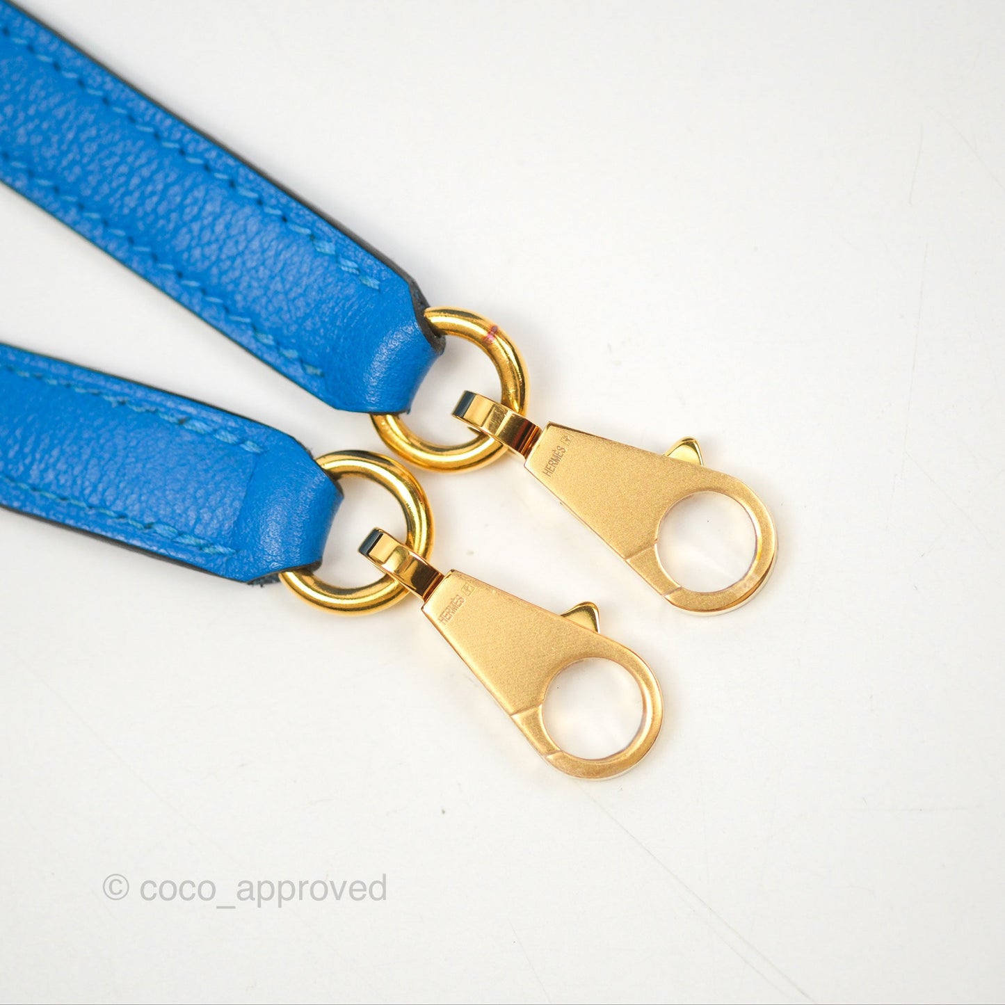 Hermès Retourne Kelly 28 Blue Evercolor Gold Hardware
