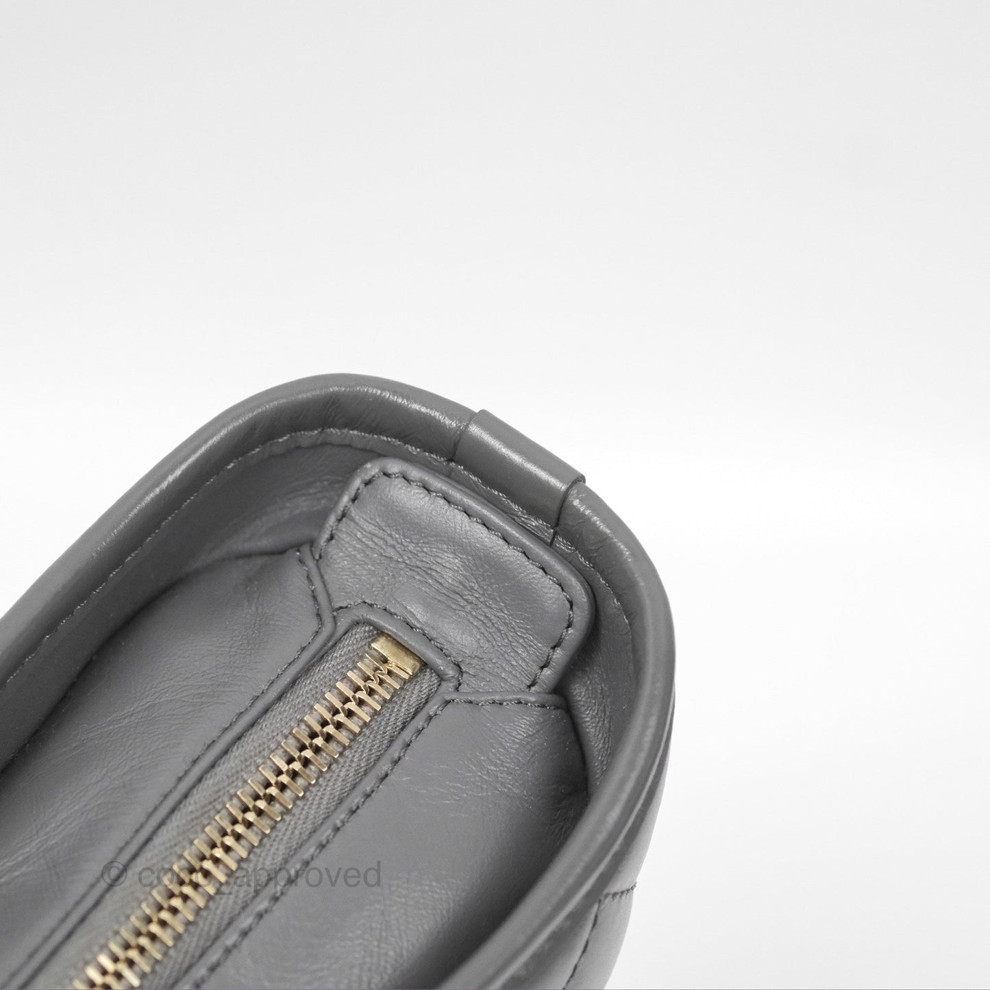 Chanel Small Gabrielle Hobo Quilted Dark Grey Aged Calfskin