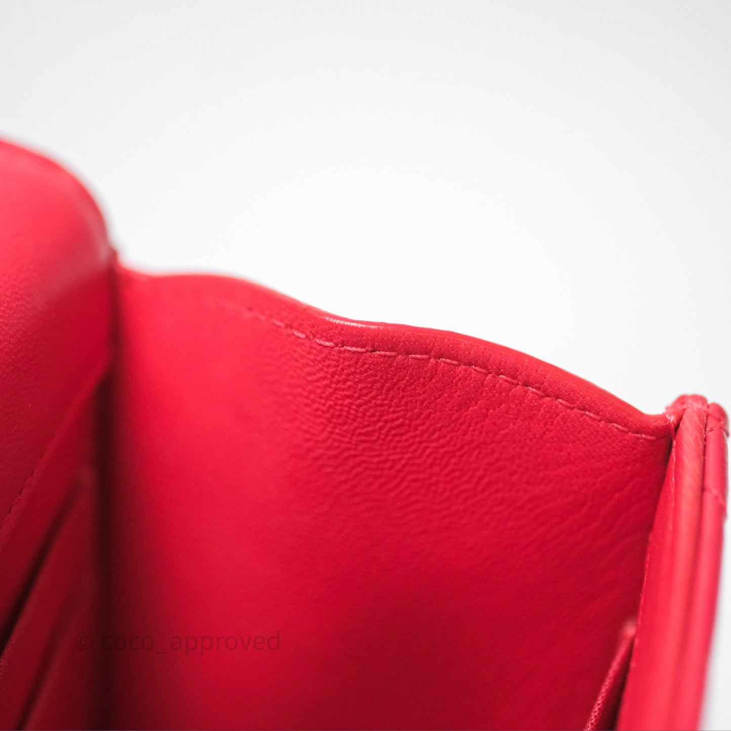 Chanel Mini Quilted Trendy CC Clutch With Chain Red Lambskin Gold Hardware