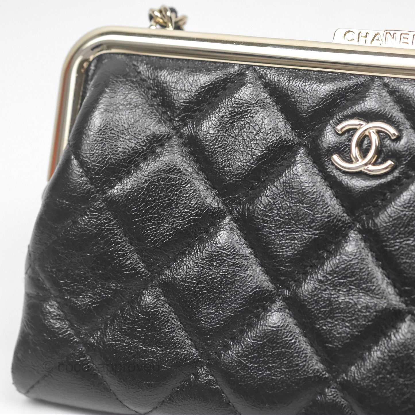 Chanel Clutch on Chain Black Calfskin Gold Hardware