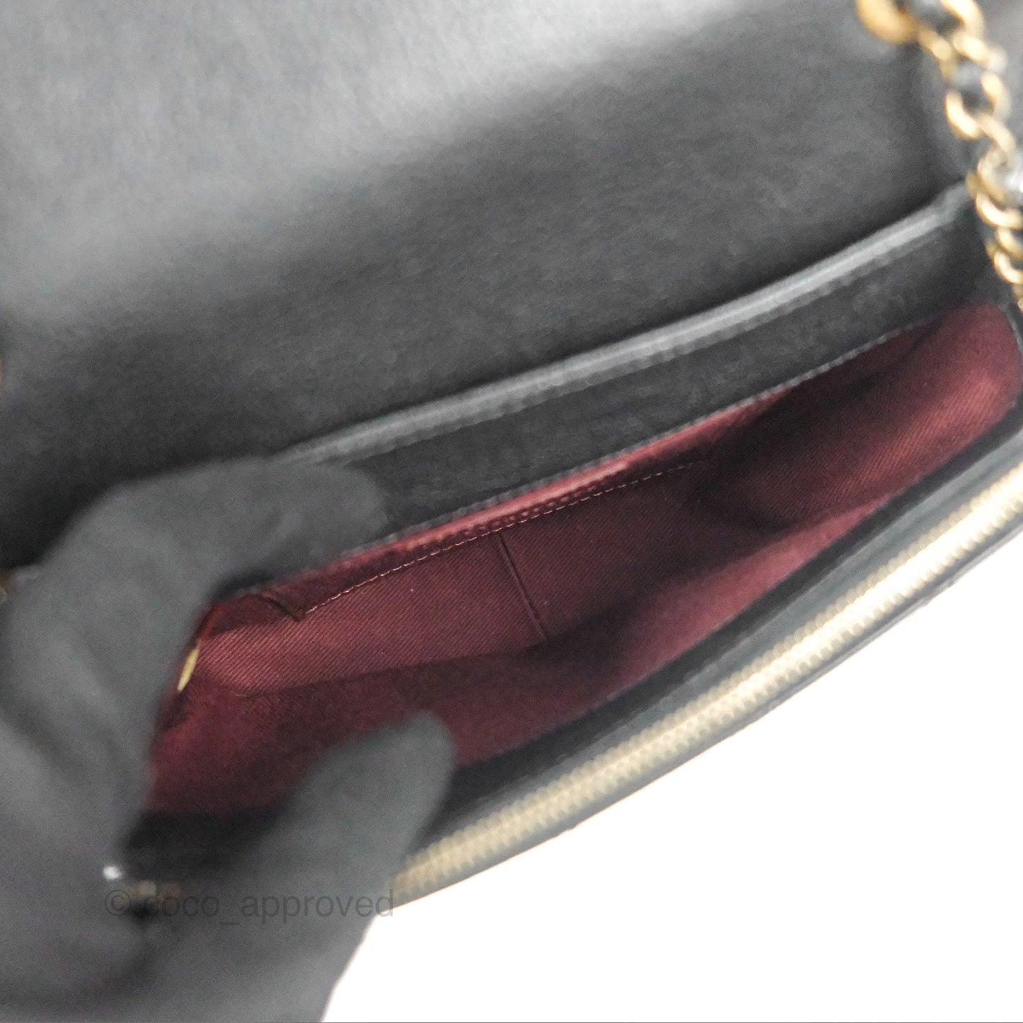 Chanel Small Coco Curve Flap Black Goatskin Antique Gold Hardware
