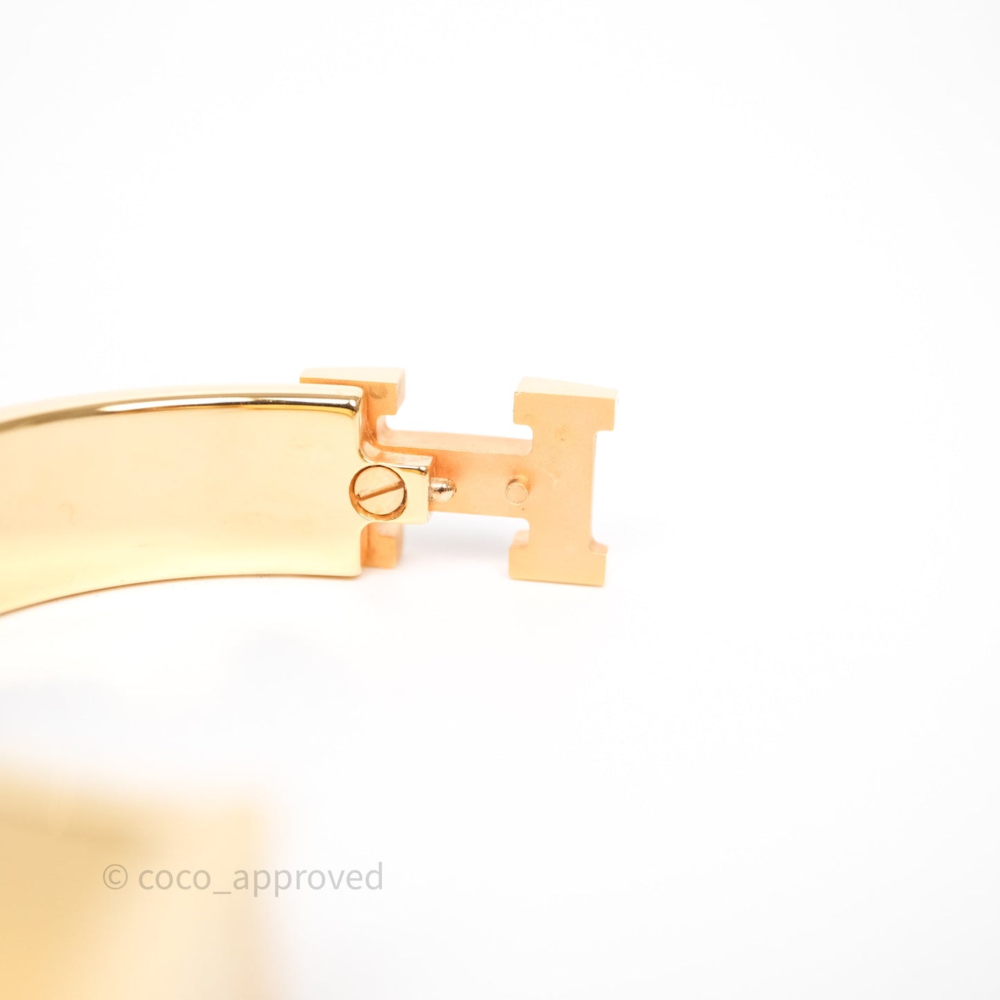 Hermès Clic H Bracelet Marron Glace Gold Hardware