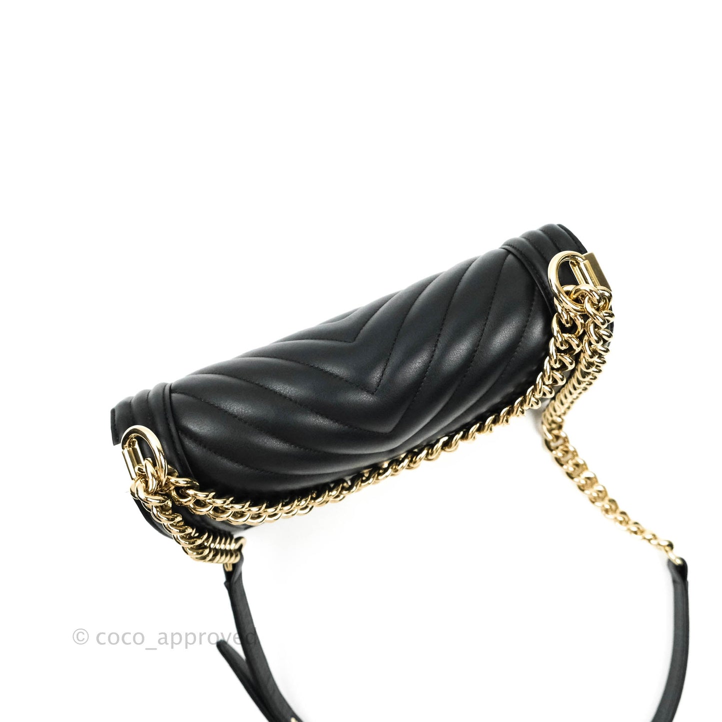 Chanel Chevron Medium Boy Bag Black Calfskin Gold Hardware