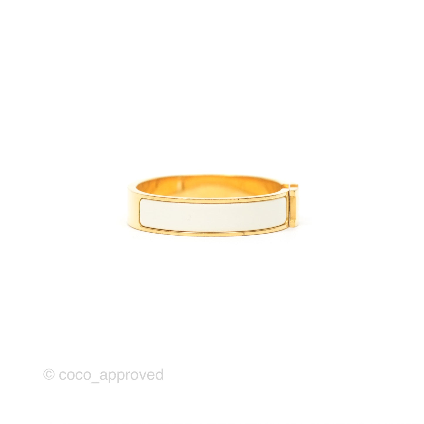 Hermès Clic H Bracelet White Gold Hardware PM