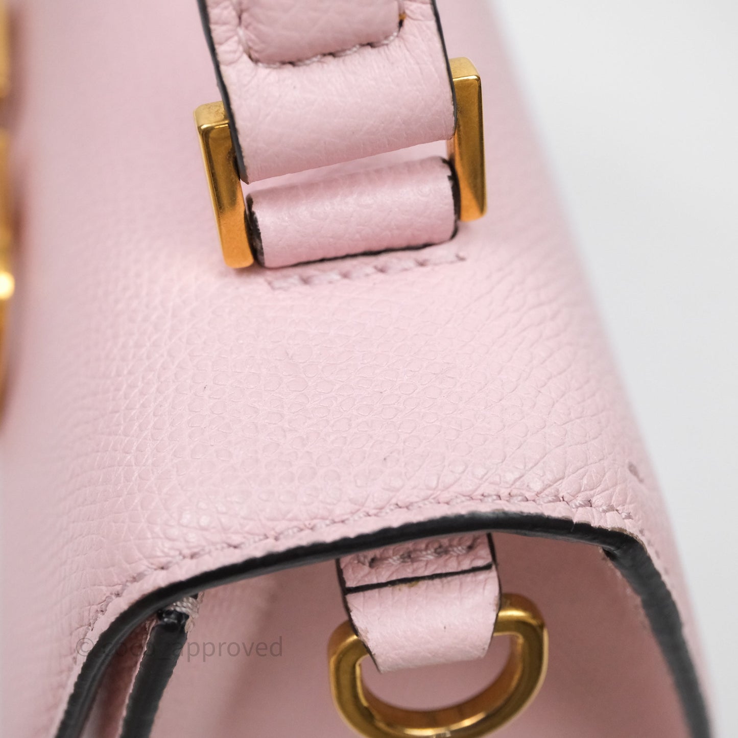 Valentino Garavani Small Vsling Grainy Calfskin Bag Light Pink Aged Gold Hardware