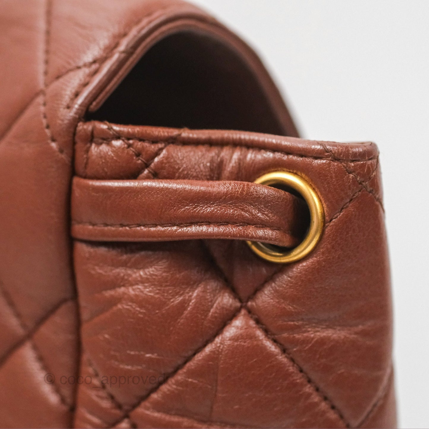 Chanel Vintage CC Duma Backpack Brown Lambskin 24K Gold Hardware