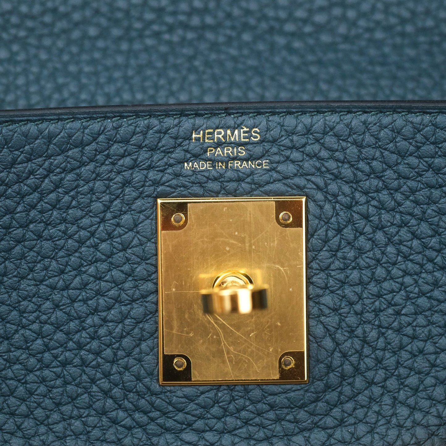Hermès Kelly 28 Retourne Dark Green Clemence Gold Hardware