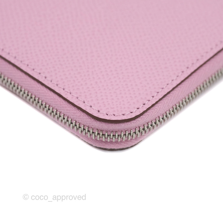 Hermès Silk In Compact Wallet Pink Epsom