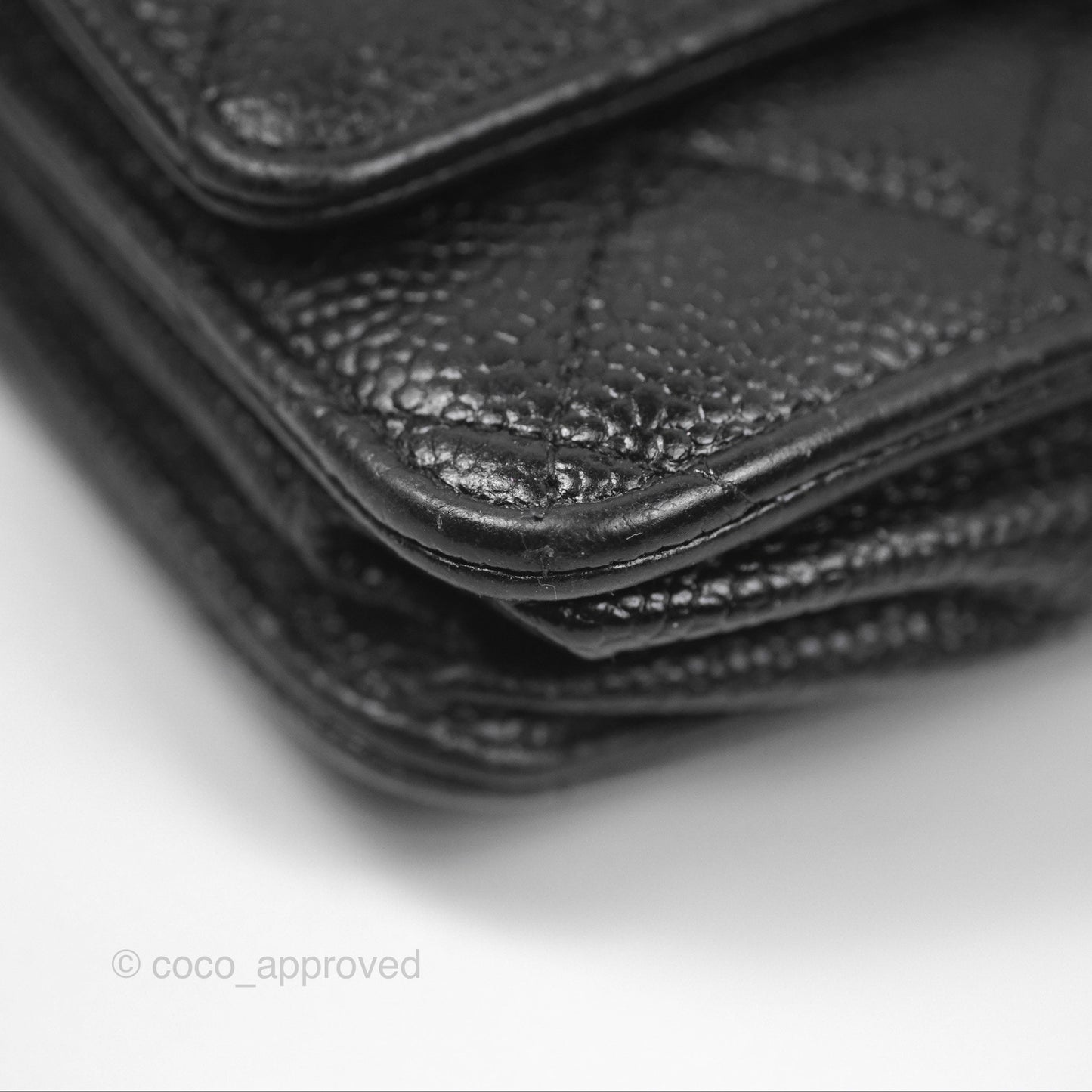 Chanel Quilted Classic WOC Black Caviar Silver Hardware