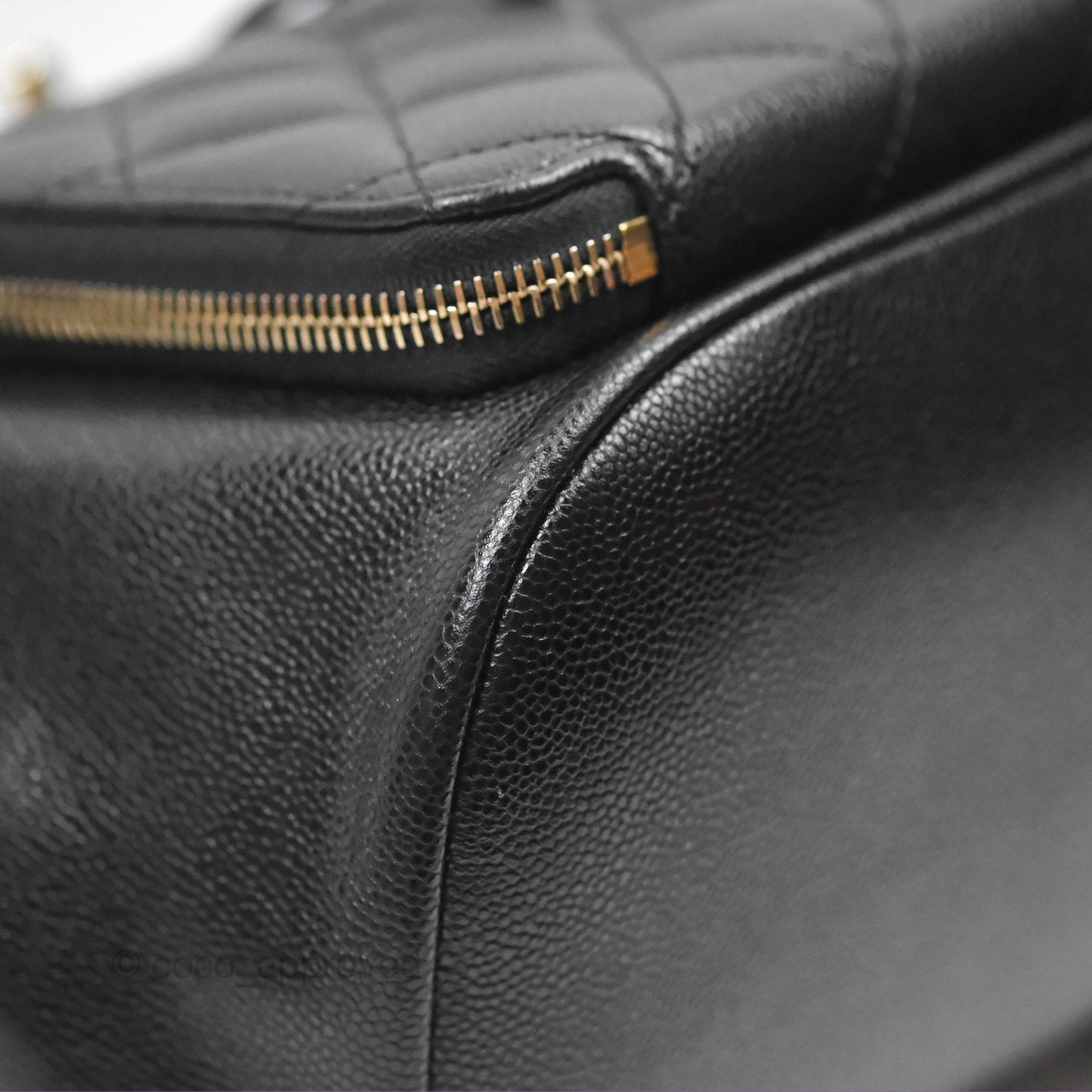 Chanel Quilted Business Affinity Backpack Black Caviar Gold Hardware