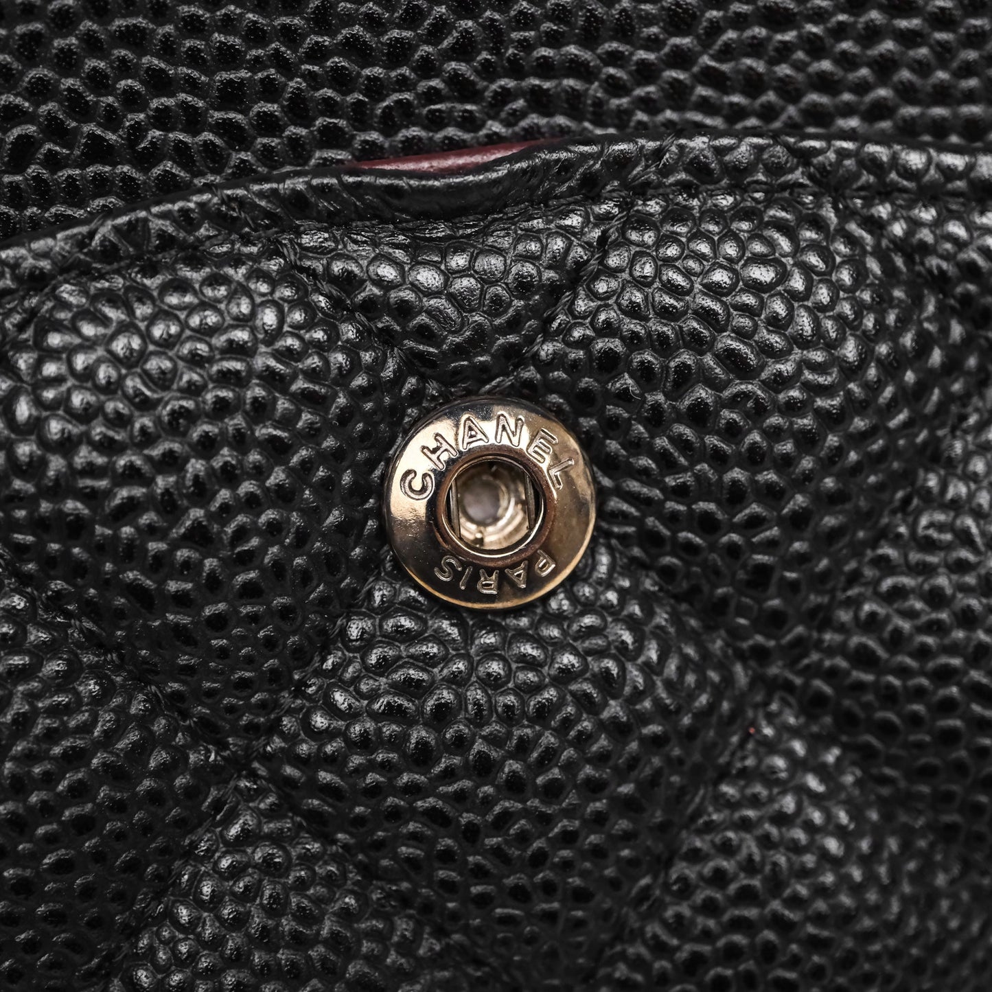 Chanel Classic M/L Medium Flap Quilted Black Caviar Silver Hardware