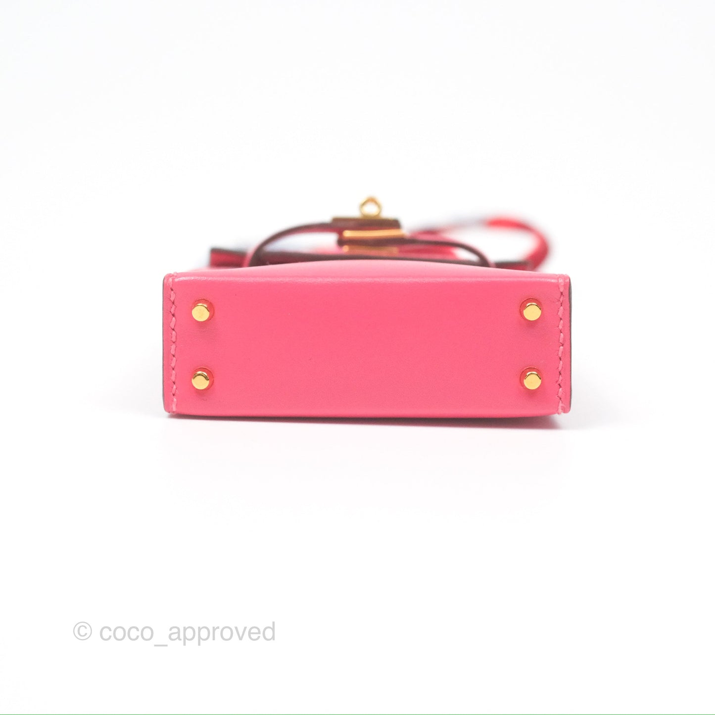 Hermès Kelly Twilly Around Bag Charm Pink Tadelakt Gold Hardware