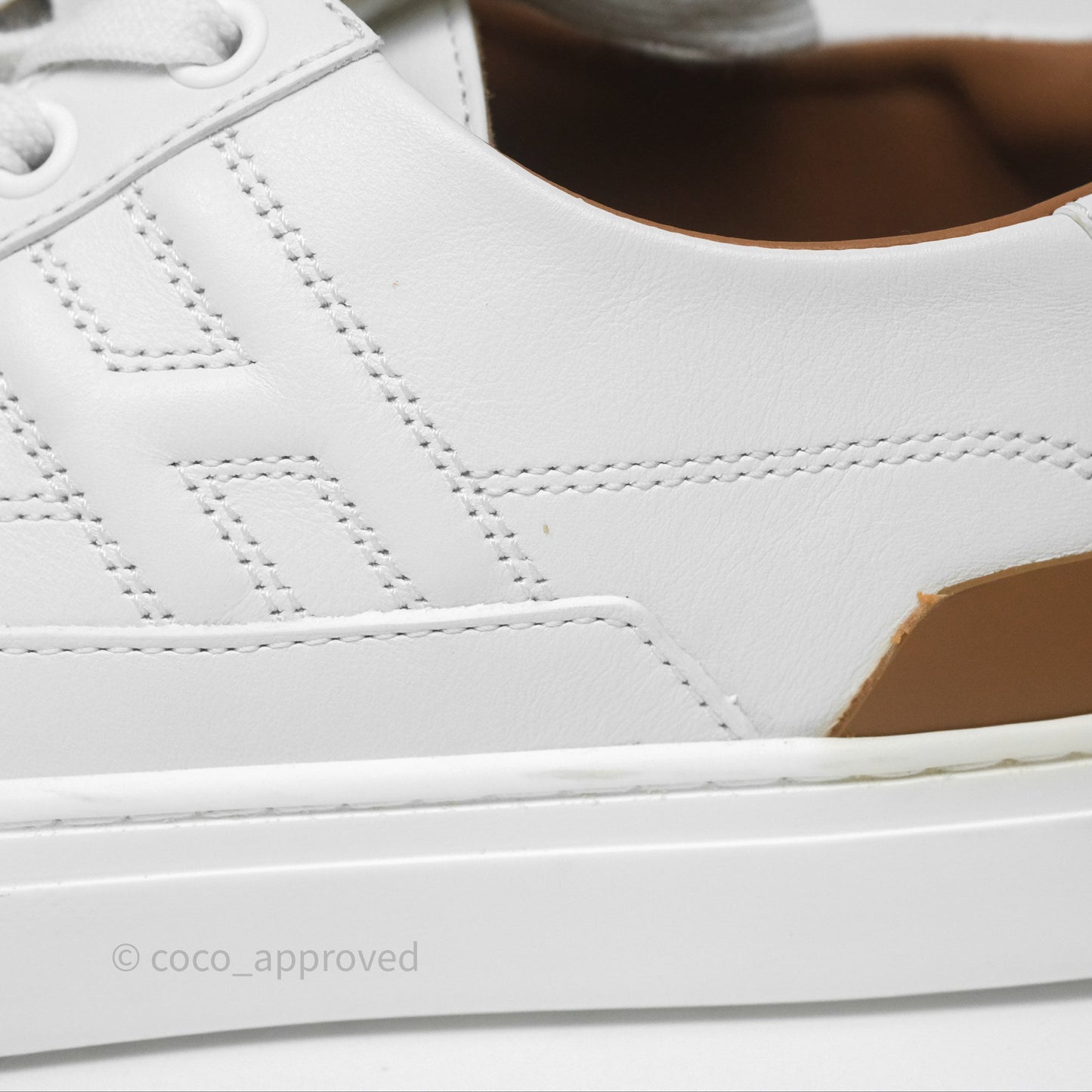 Hermès Deep Sneaker Calfskin White Size 37