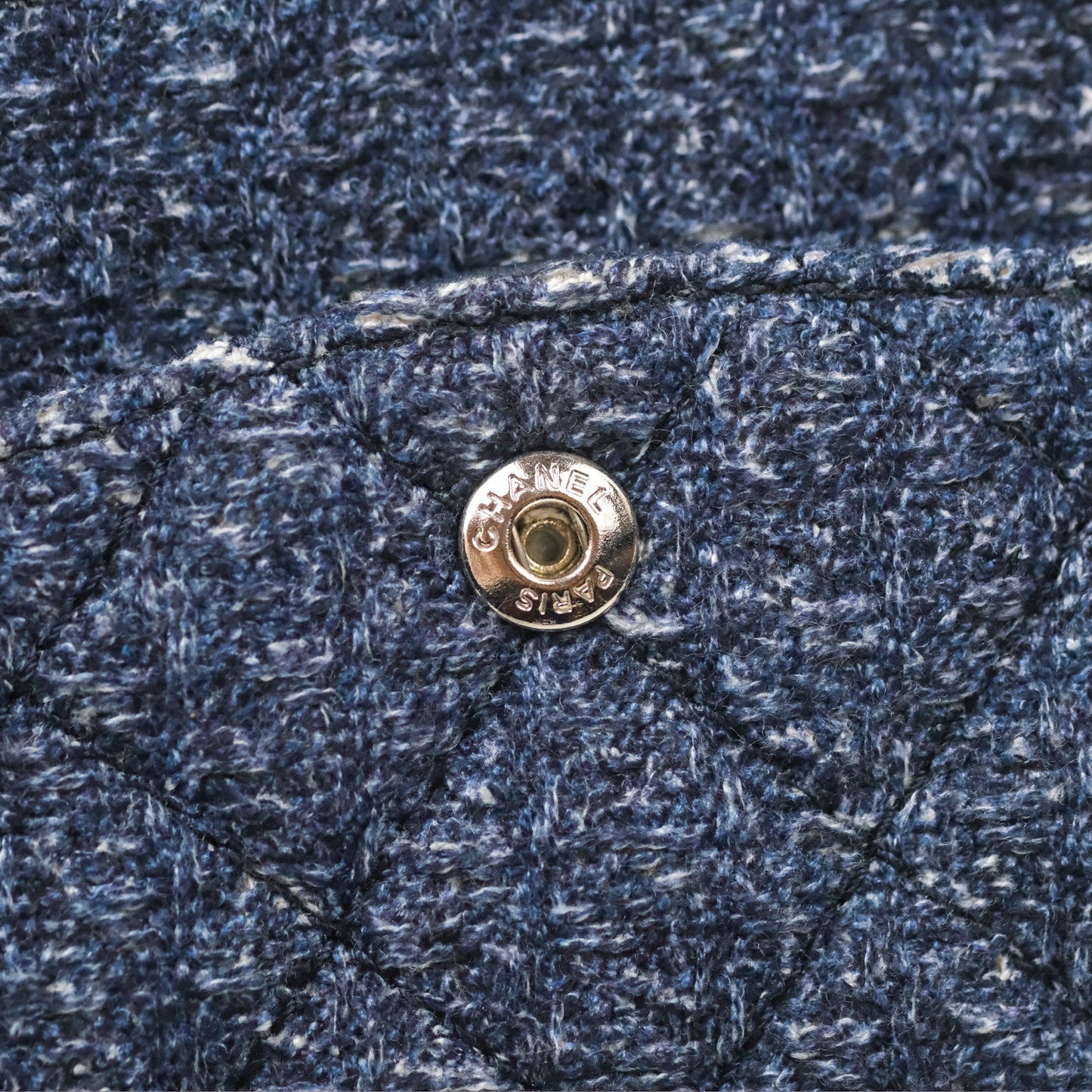 Chanel Reissue 226 Quilted Navy Tweed Ruthenium Hardware