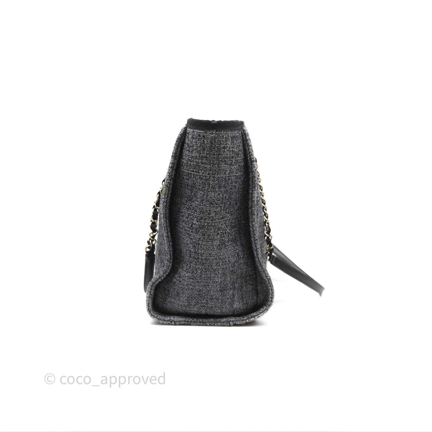 Chanel Medium Deauville Charcoal Grey Canvas