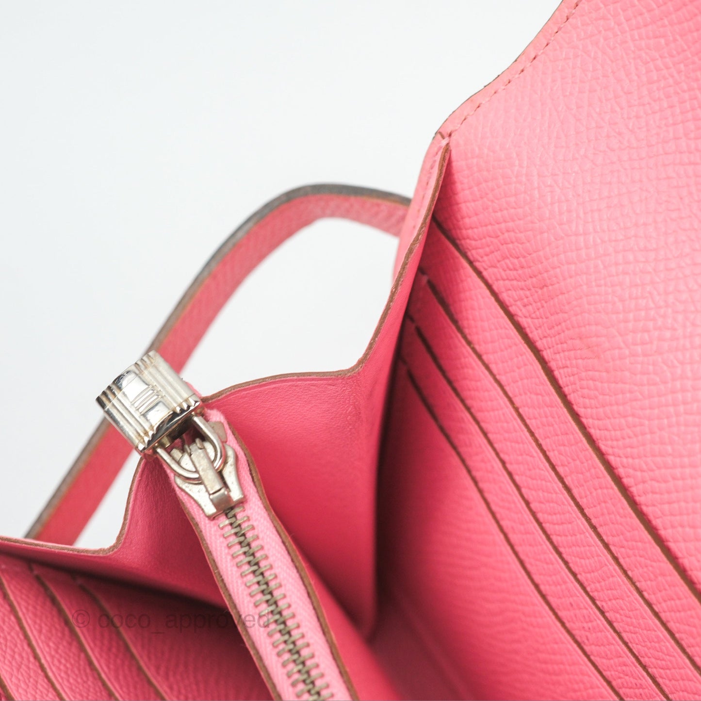 Hermès Kelly Wallet Rose Confetti Epsom Palladium Hardware