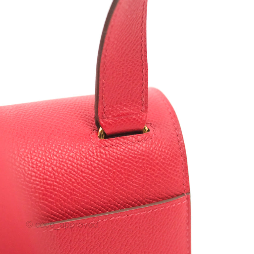Hermès Della Cavalleria Mini Bag Rouge Piment Epsom Gold Hardware