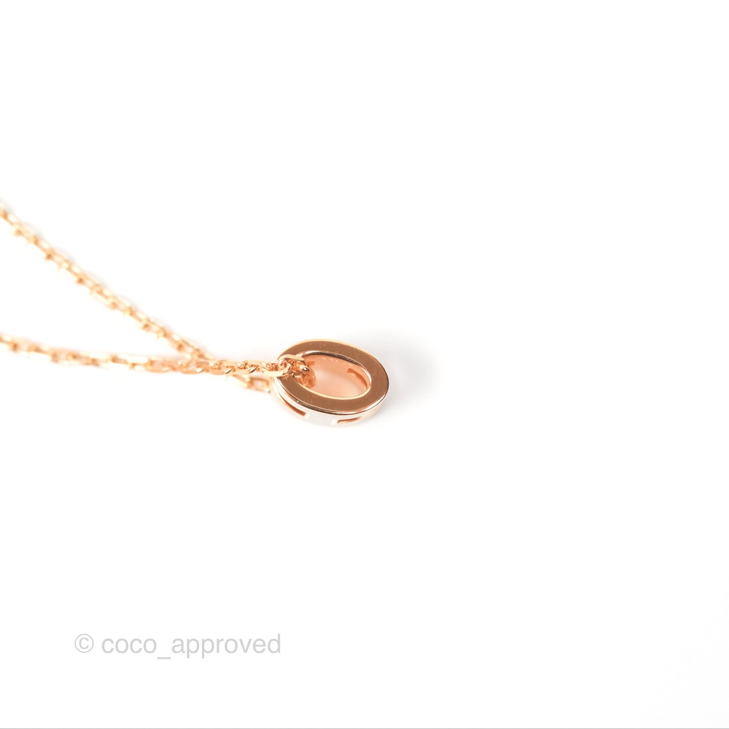 Hermès Mini Pop H Marron Glace Pendant Necklace Rose Gold Hardware