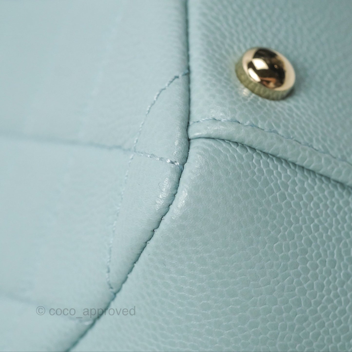 Chanel Quilted Small Business Affinity Flap Blue Caviar Gold Hardware