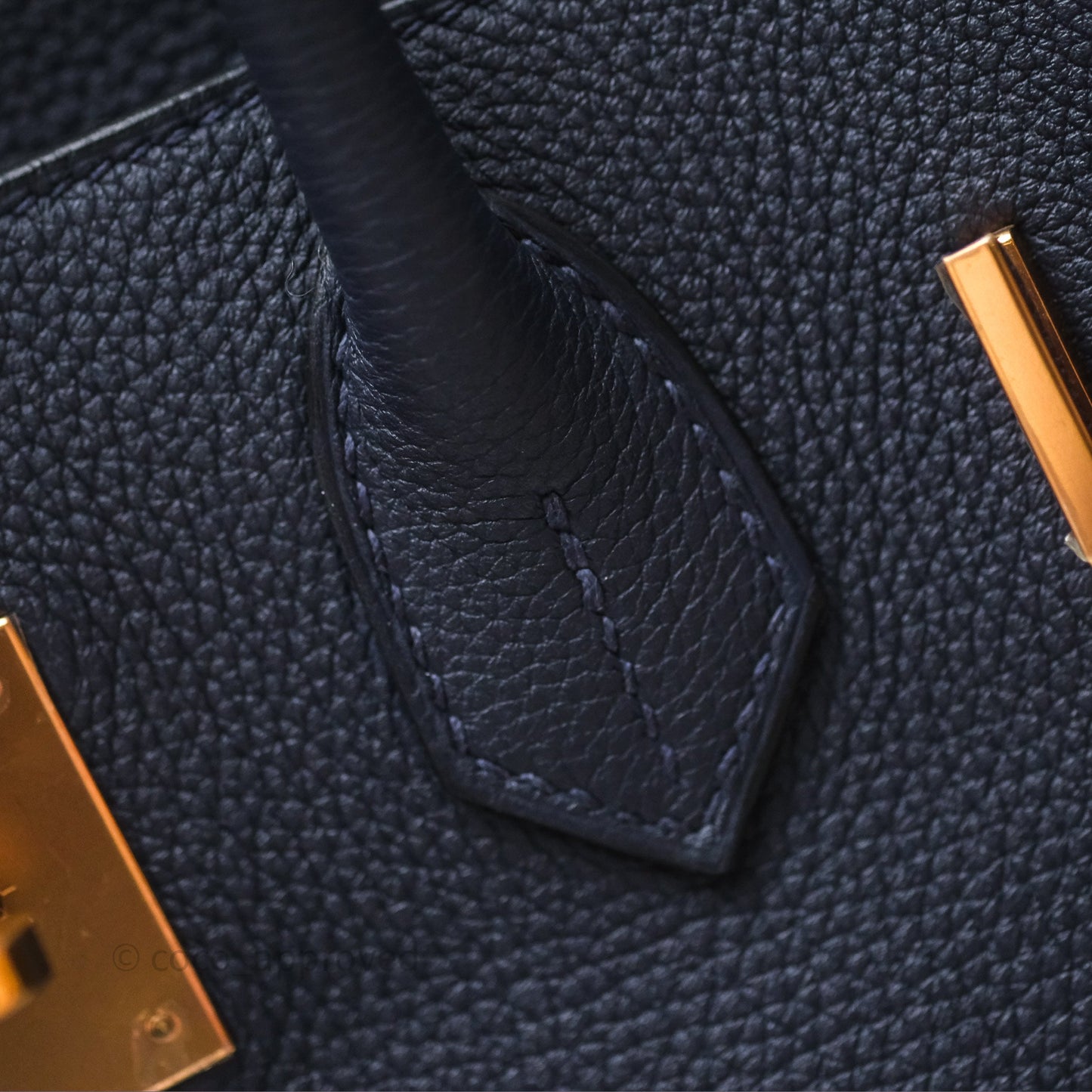 Hermès Birkin 30 Retourne Bleu Nuit 2Z Togo Gold Hardware