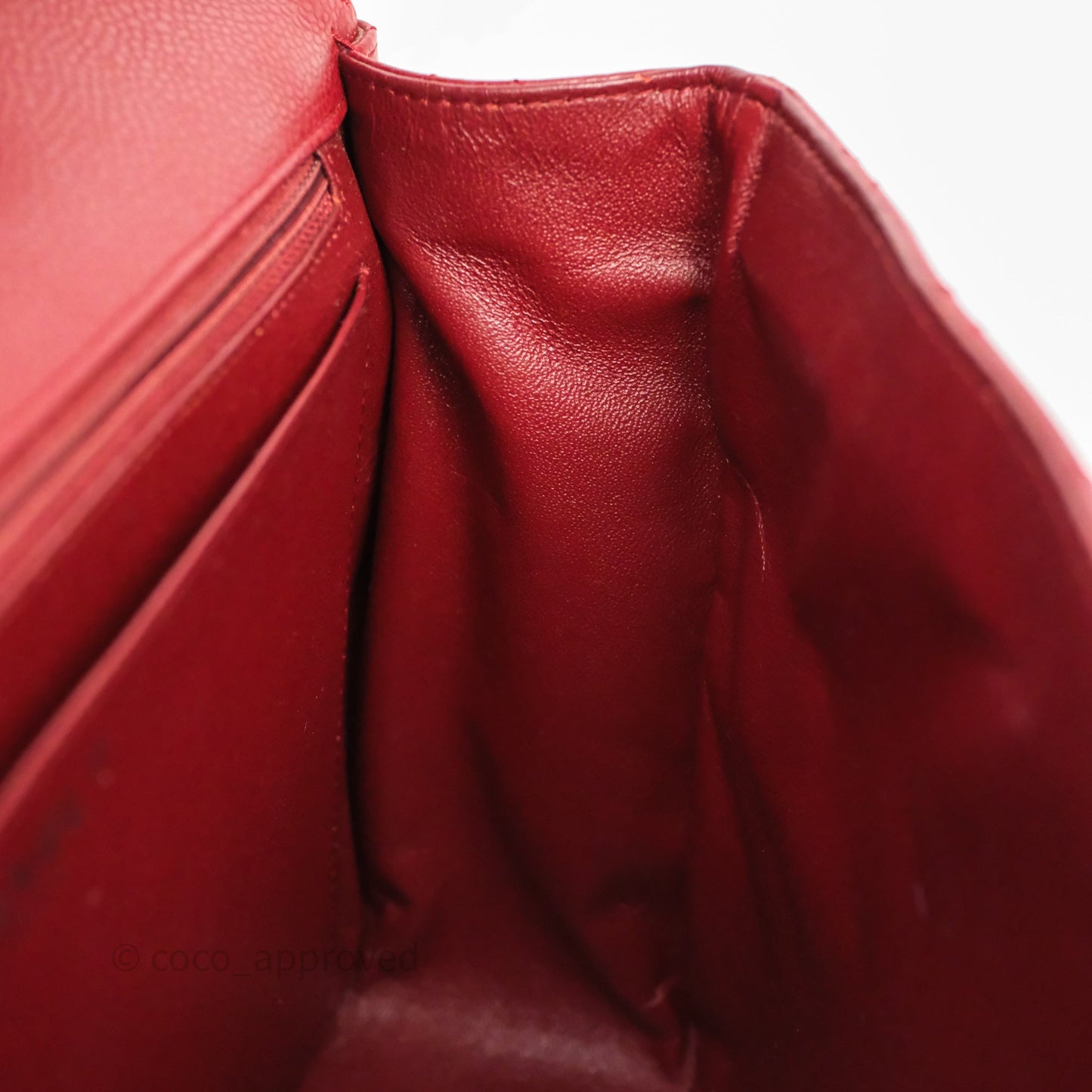 Chanel Jumbo Single Flap Dark Red Caviar Silver Hardware⁣⁣