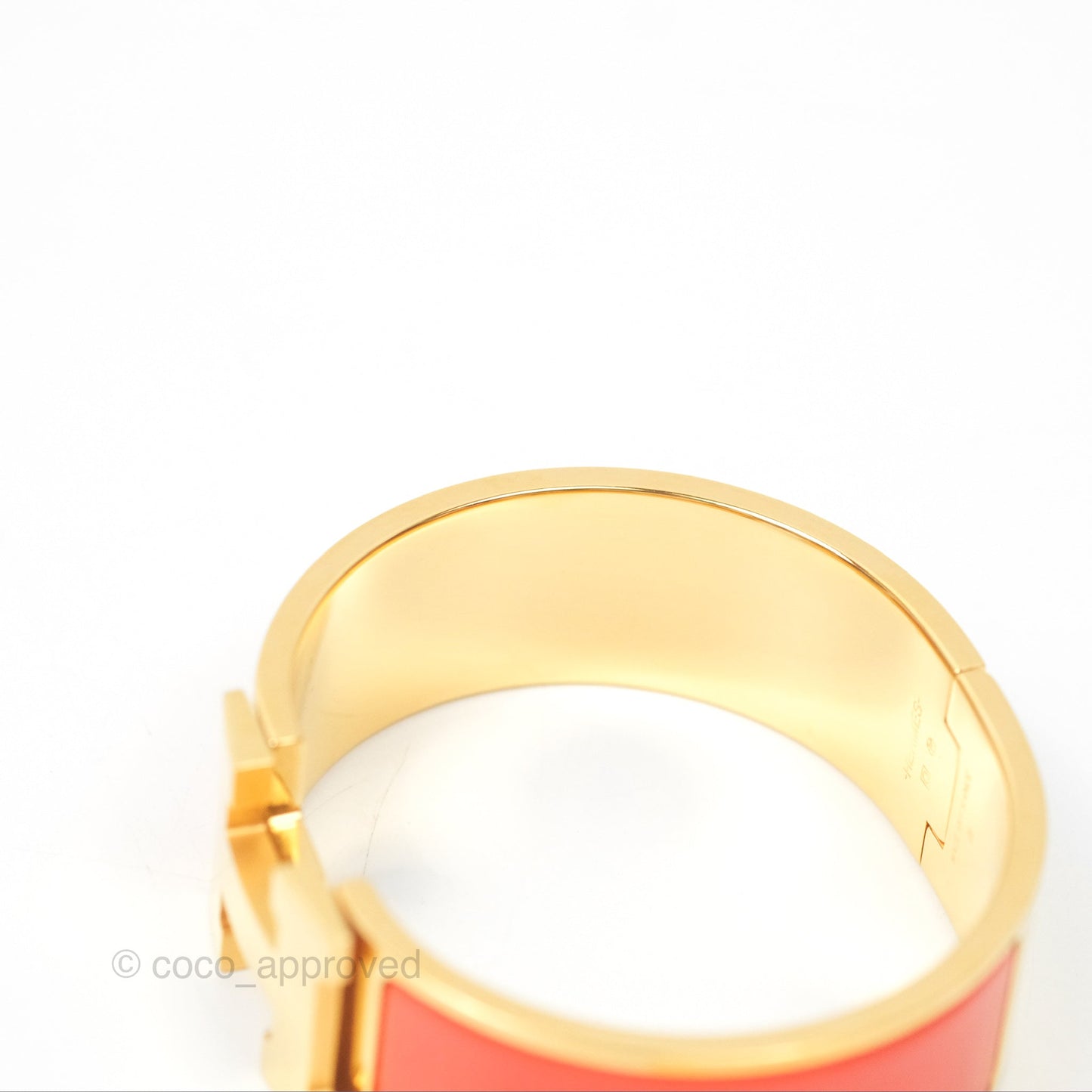 Hermès Clic Clac H Bracelet Orange Fruité Rose Gold PM