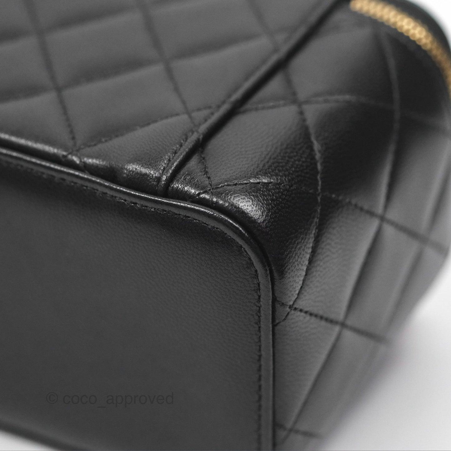 Chanel Vanity With Chain Black Goatskin Mixed Hardware