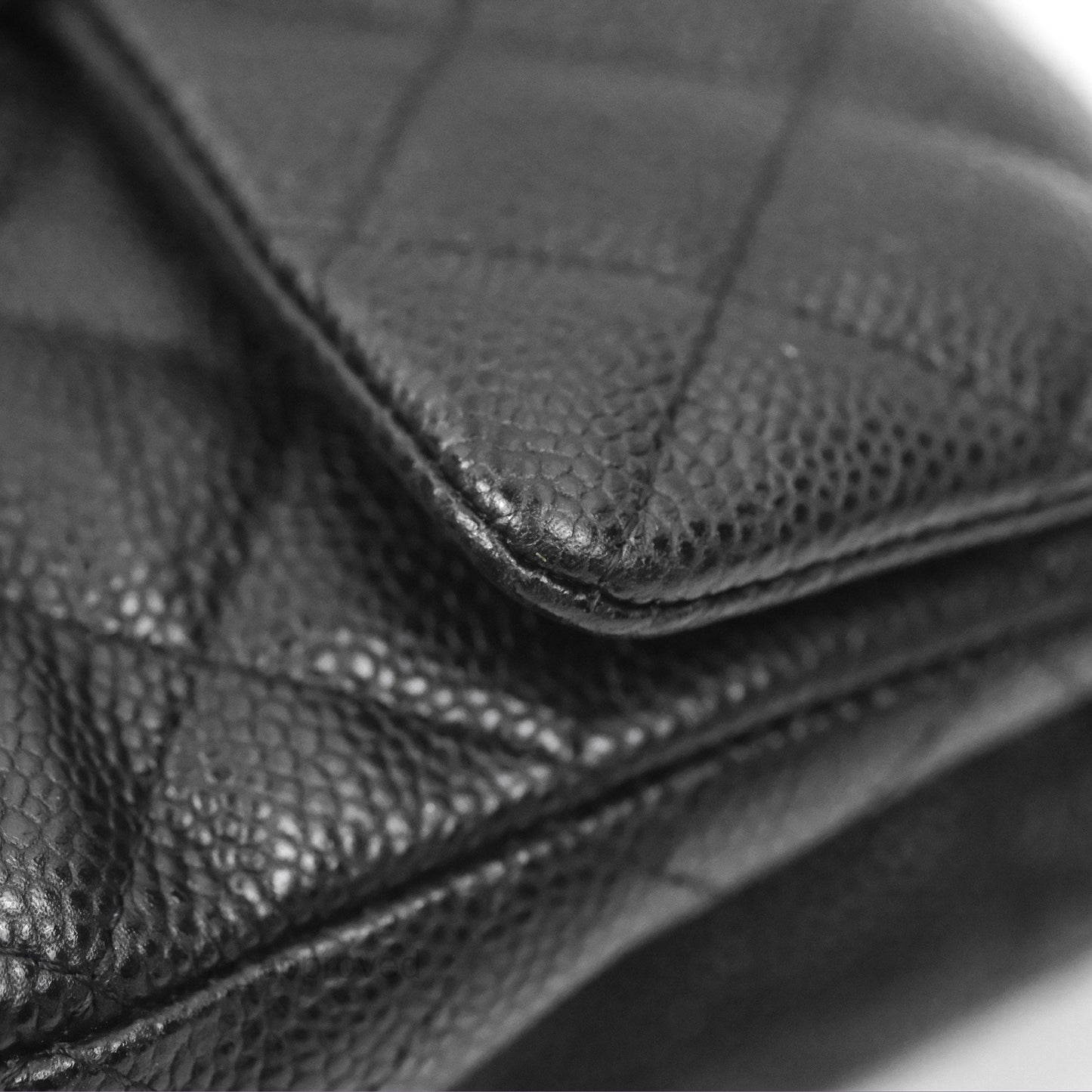 Chanel Classic Quilted Mini Rectangular Flap Black Caviar Silver Hardware