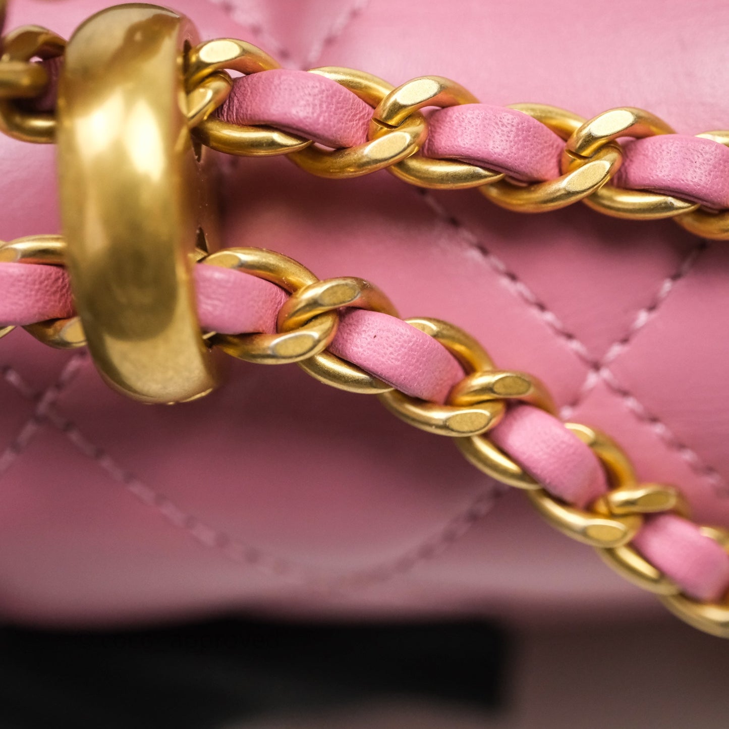 Chanel Quilted Mini Perfect Fit Adjustable Pink Calfskin Gold Hardware