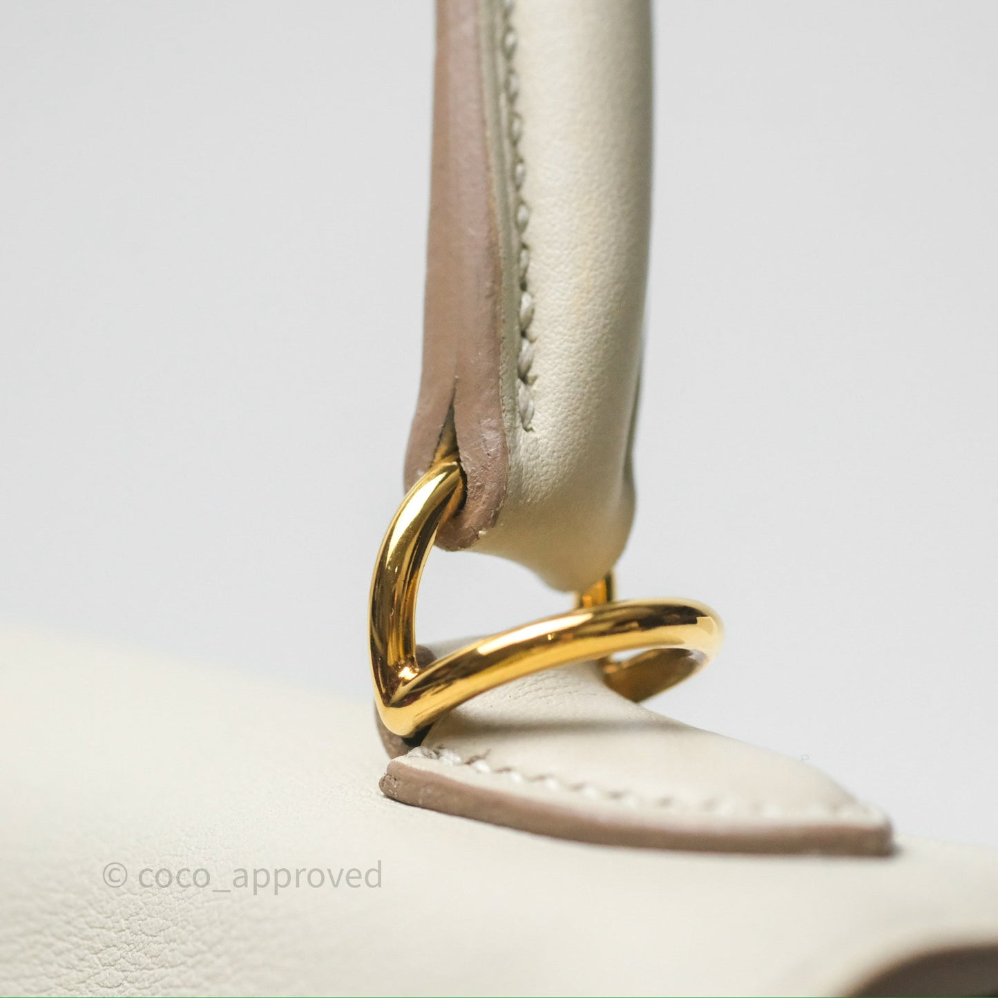 Hermès Retourne Swift Kelly 25 Gris Perle 80 Gold Hardware