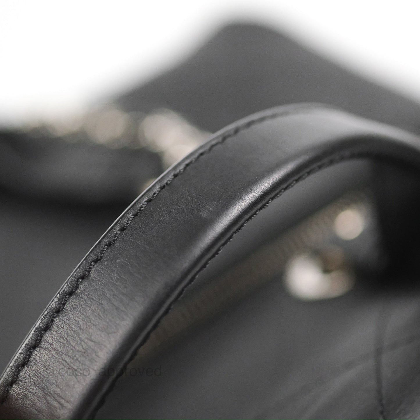 Chanel Flat Quilted Boston Bag Black Calfskin Silver Hardware