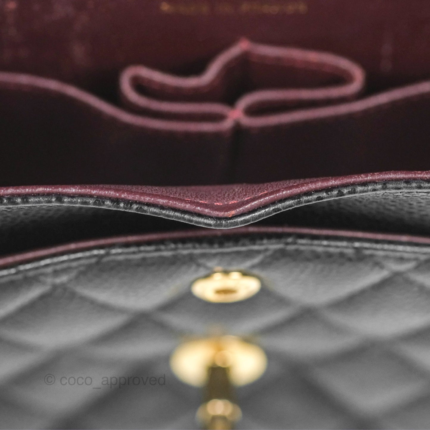 Chanel Classic M/L Medium Flap Quilted Black Caviar Gold Hardware
