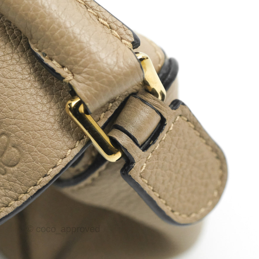 Loewe Mini Puzzle Bag Sand Mink Calfskin Gold Hardware